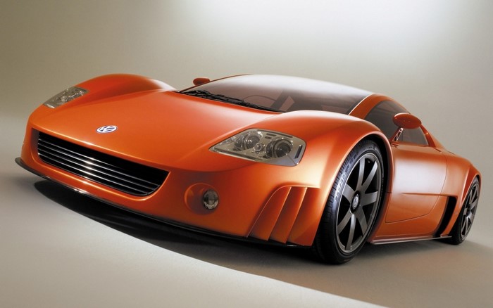 Orange Volkswagen W12 Nardo concept car