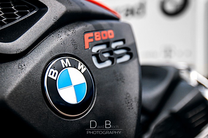 BMW F800GS motorcycle emblem and branding