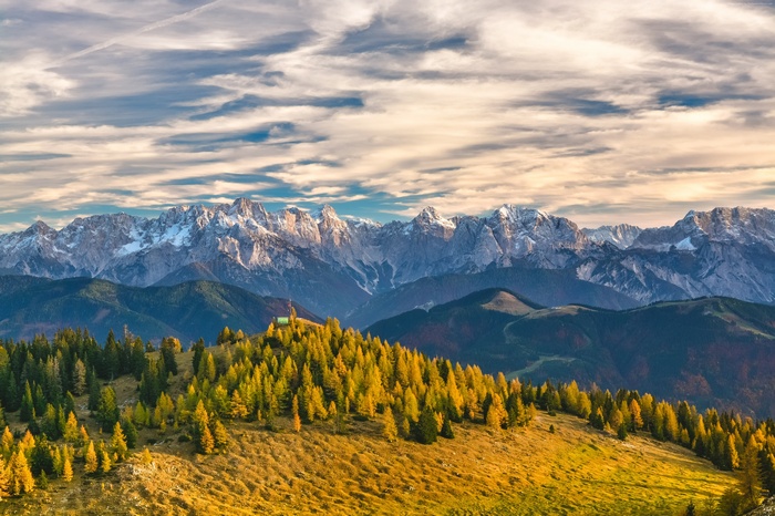 4K Mountains and Trees in the Alps