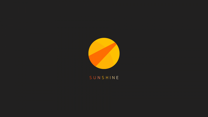 Sunshine logo with abstract sun and text
