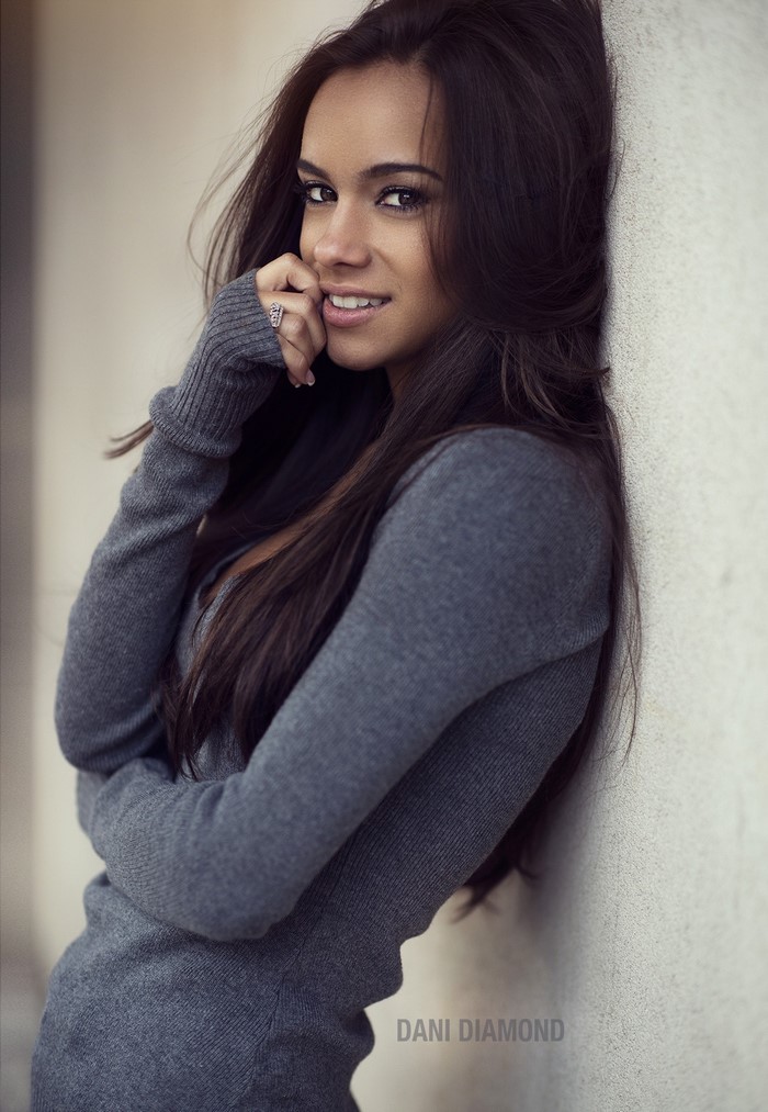 Portrait of Woman with Long Brunette Hair by Dani Diamond