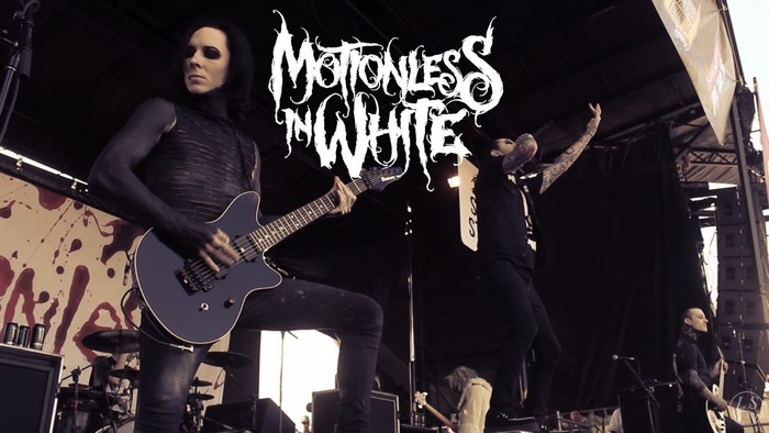 Motionless In White performing live on stage