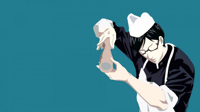 Sakamoto from Sakamoto desu ga holding a bottle