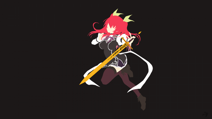 Stella Vermillion from Rakudai Kishi No Cavalry with a sword