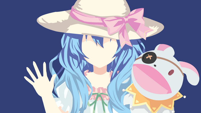 Yoshino from Date A Live with a plush toy
