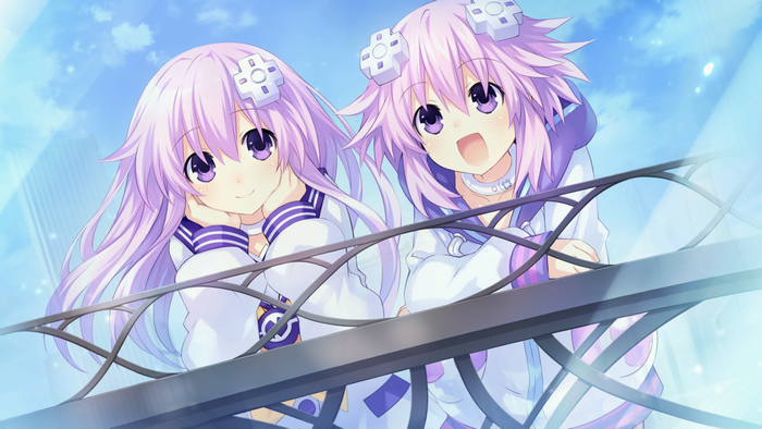 Neptune and Nepgear from Hyperdimension Neptunia