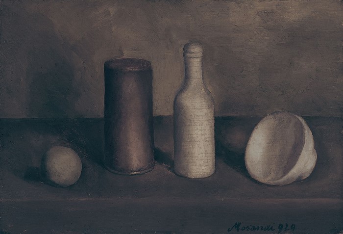 Giorgio Morandi Still Life with Bottles and Bowl
