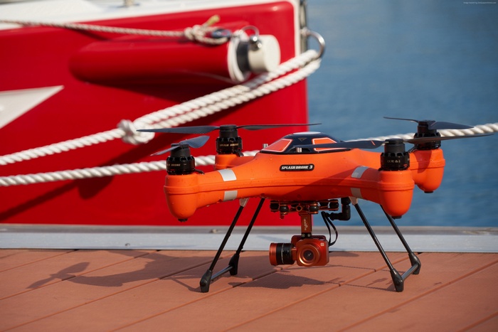 SwellPro Splash Drone 3 on a Dock