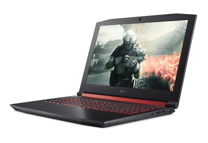 Acer Nitro 5 gaming laptop displaying a video game