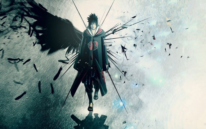 Uchiha Sasuke with Dark Wings Naruto Shippuuden