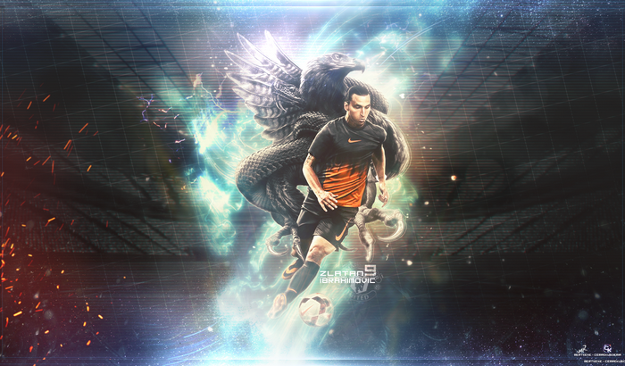 Zlatan Ibrahimovic with Eagle and Dragon Special Effects