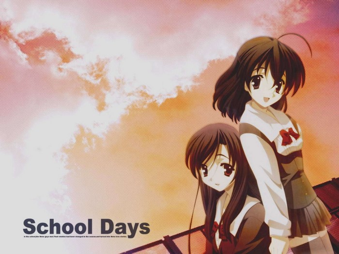 Katsura Kotonoha and Saionji Sekai from School Days