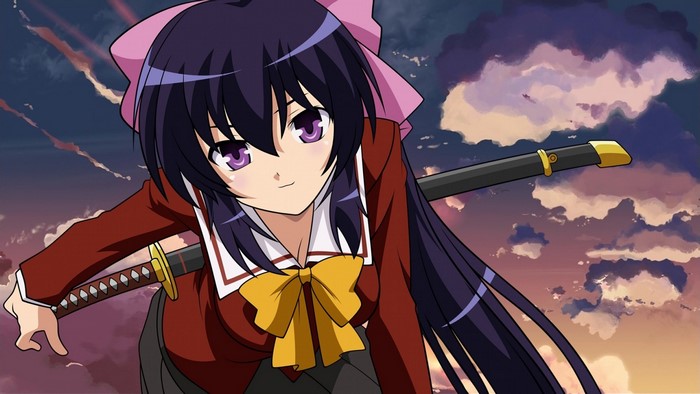 Himari Noihara from Omamori Himari with a sword