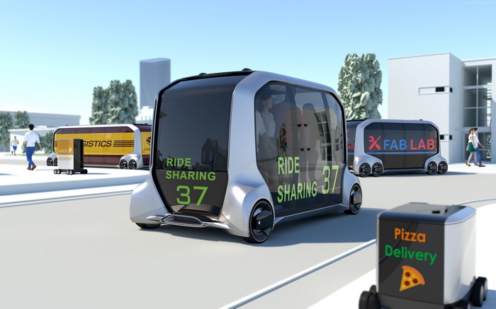 Toyota E-Palette Concept Vehicles at CES 2018