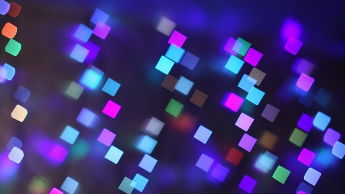 Abstract bokeh lights in various colors