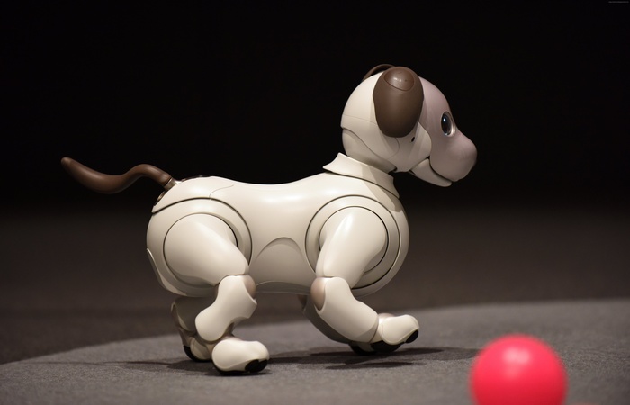 Sony Aibo robot dog at CES 2018