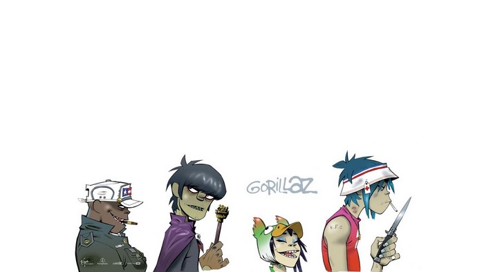 Gorillaz characters illustration