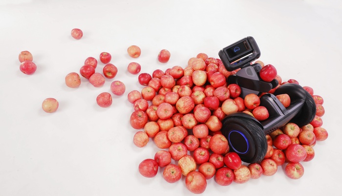 Segway Loomo robot with apples