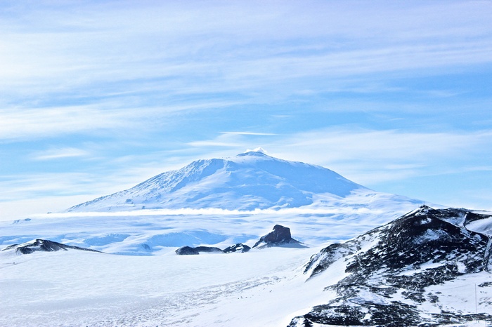 Mount Erebus volcano in Antarctica