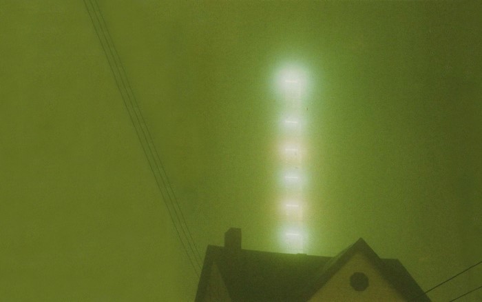 Street light above a house