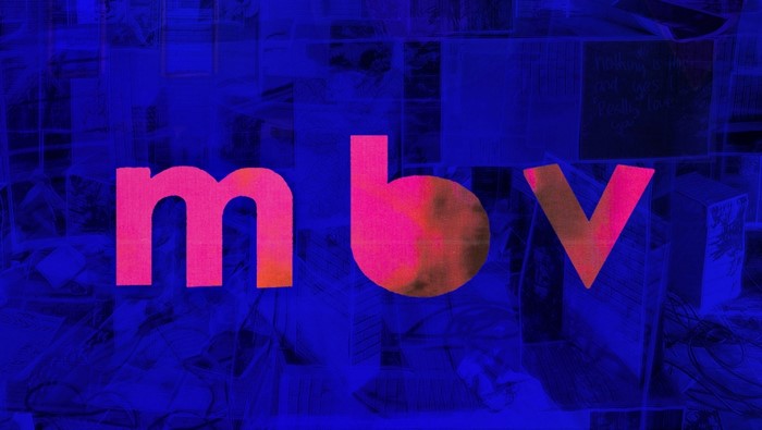 mbv logo on blue background