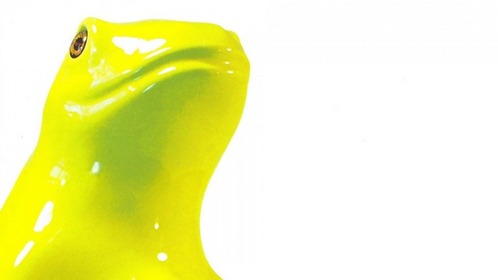 Yellow frog figurine
