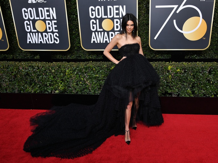 Kendall Jenner at Golden Globes 2018