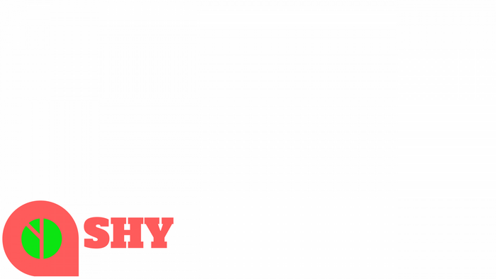 SHY logo with abstract tree icon