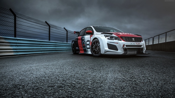 4K Peugeot 308 TCR race car on track