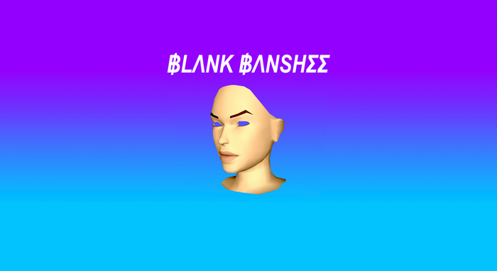 BLANK BANSHEES album cover with 3D head