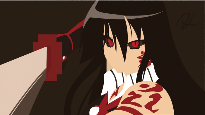 Akame from Akame ga Kill holding a sword