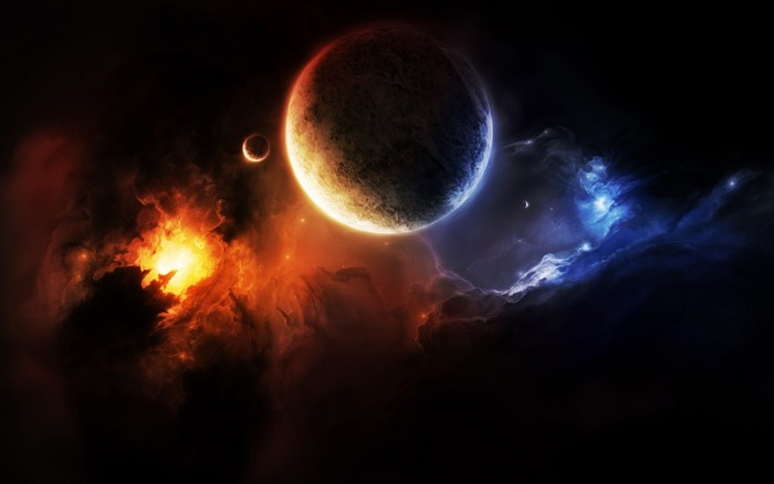Planets and nebulae in outer space