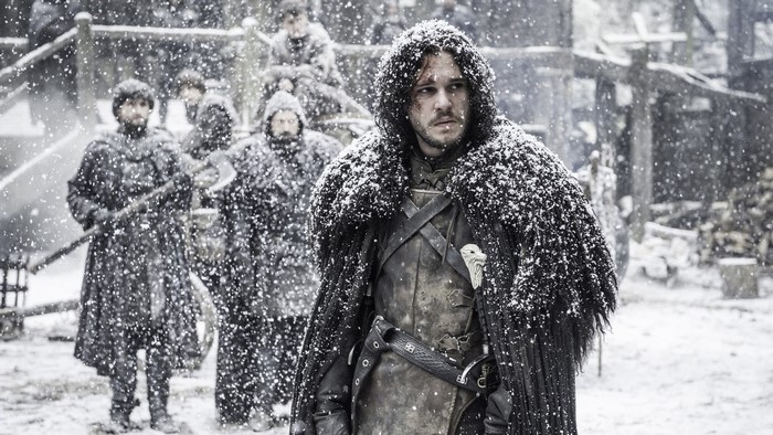 Jon Snow from Game of Thrones in the snow