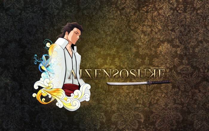 Sousuke Aizen from Bleach with a sword