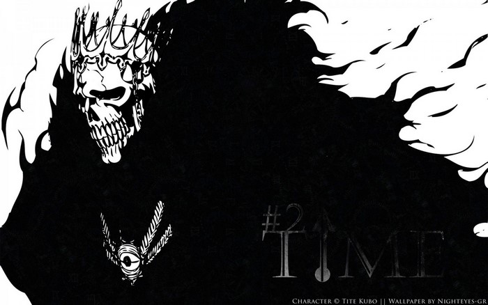 Skull with Crown and "TIME" text from Bleach