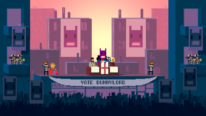 BunnyLord from Not A Hero campaign rally