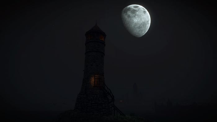 The Witcher 3 Wild Hunt: Lighthouse under the Moon