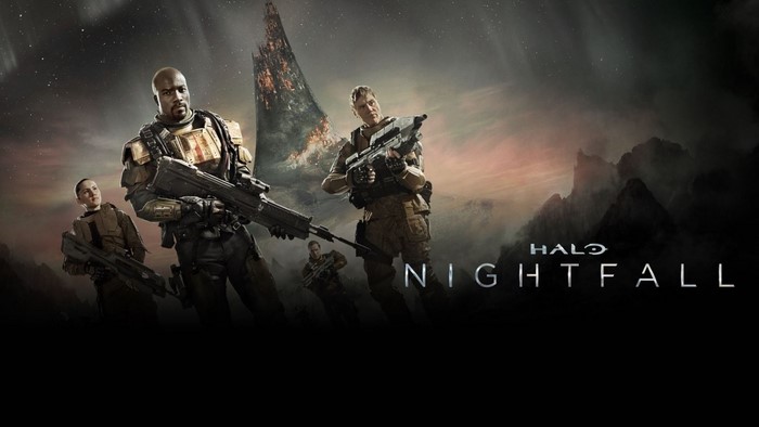Halo Nightfall soldiers with alien structure
