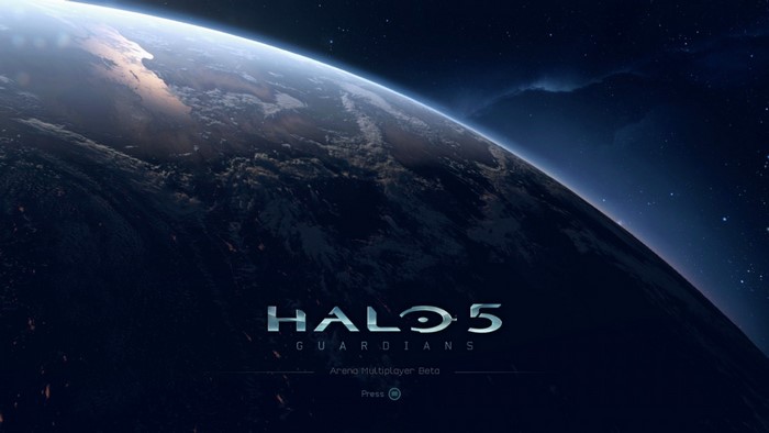 Halo 5 Guardians Arena Multiplayer Beta title screen