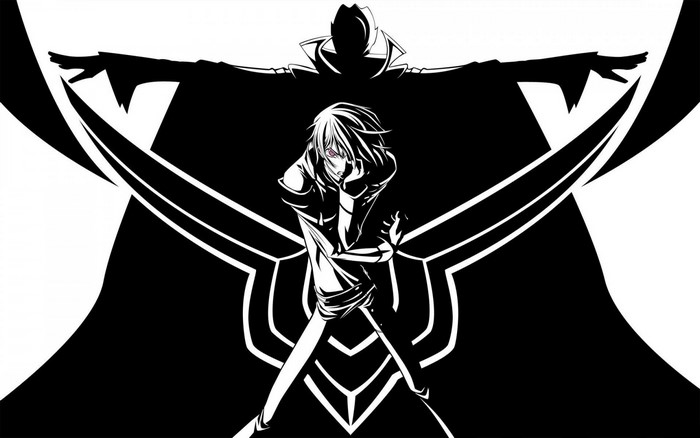 Lelouch Lamperouge from Code Geass with wings
