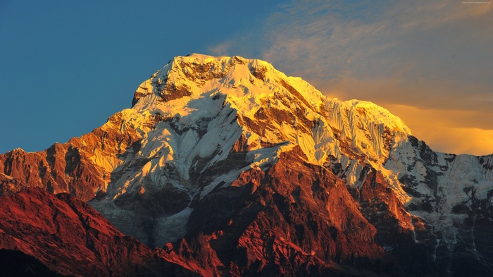 4k, mountain, snow
