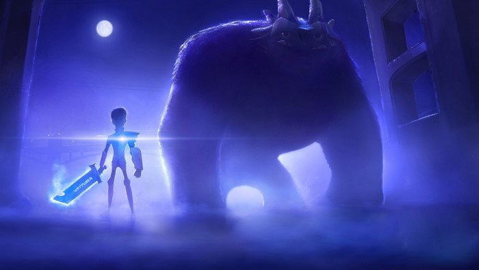 Jim Lake Jr. and a Troll from Trollhunters