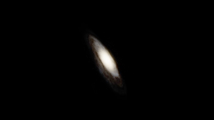 A spiral galaxy in deep space