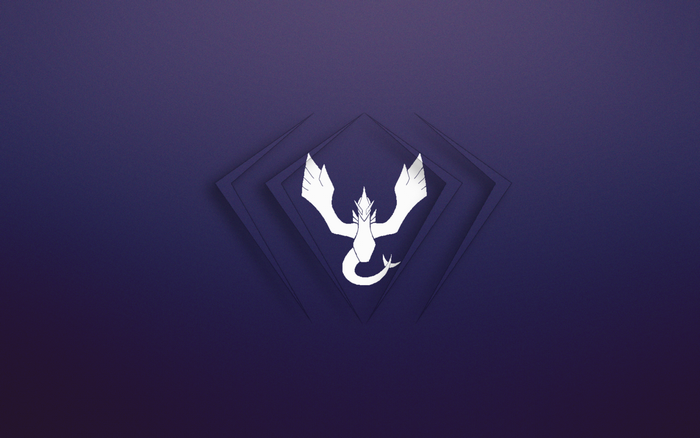 Lugia logo on a purple background