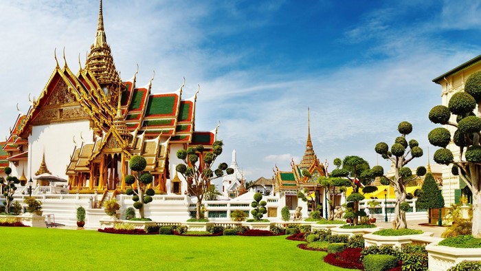 Grand Palace and Wat Phra Kaew in Bangkok, Thailand
