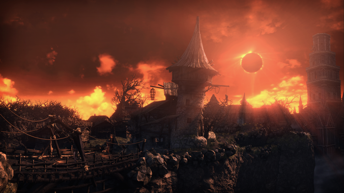 Dark Souls III Undead Settlement with Eclipse