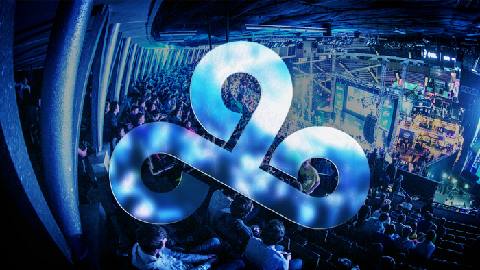 Cloud9 logo over esports stadium crowd