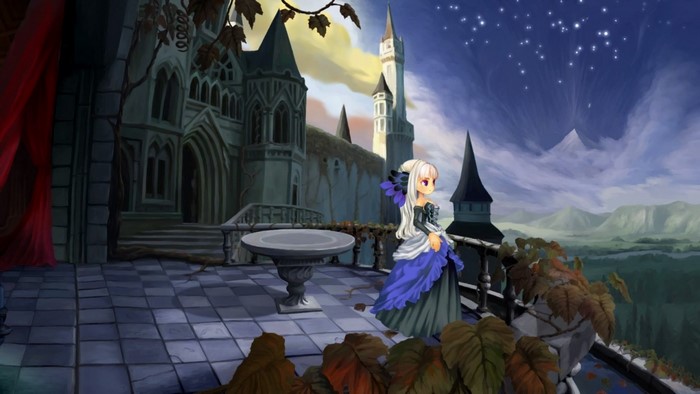 Gwendolyn from Odin Sphere Leifthrasir on a balcony
