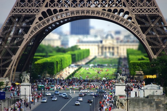 Eiffel Tower Paris Tilt Shift View
