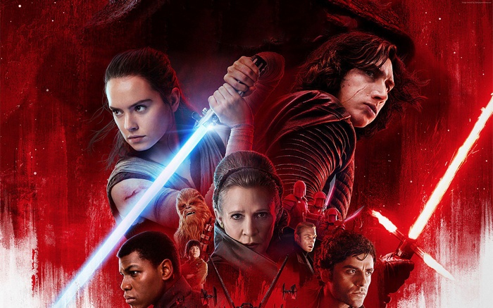 Star Wars: The Last Jedi Poster with Daisy Ridley and Adam Driver